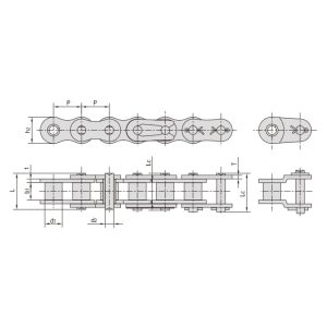 catene a rulli a passo corto ad alta resistenza
