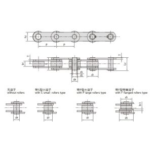 catena di trasporto a perno cavo metrica serie mc