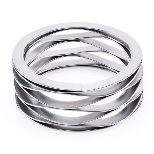 molla a onda multigiro con punte di spessoramento