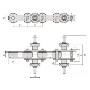 guanto di gomma catena di trasporto