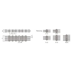 Catena a foglie con piatto impilatore sky
