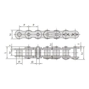 catena a rulli nichelati a passo corto resistente alla corrosione