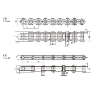 catena a perno cavo in acciaio inox