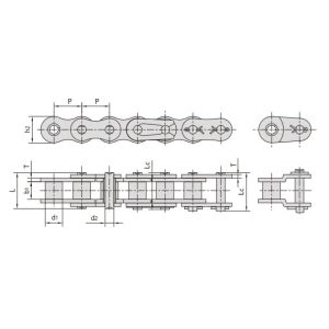 catena a rulli a passo corto in acciaio inox
