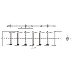 catena a piastre curve da costruzione saldata